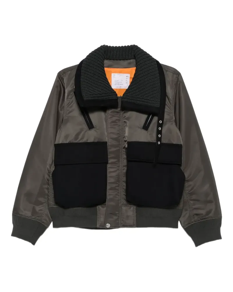 Sacai Jacke mit Schnallenkragen - Grau Grau
