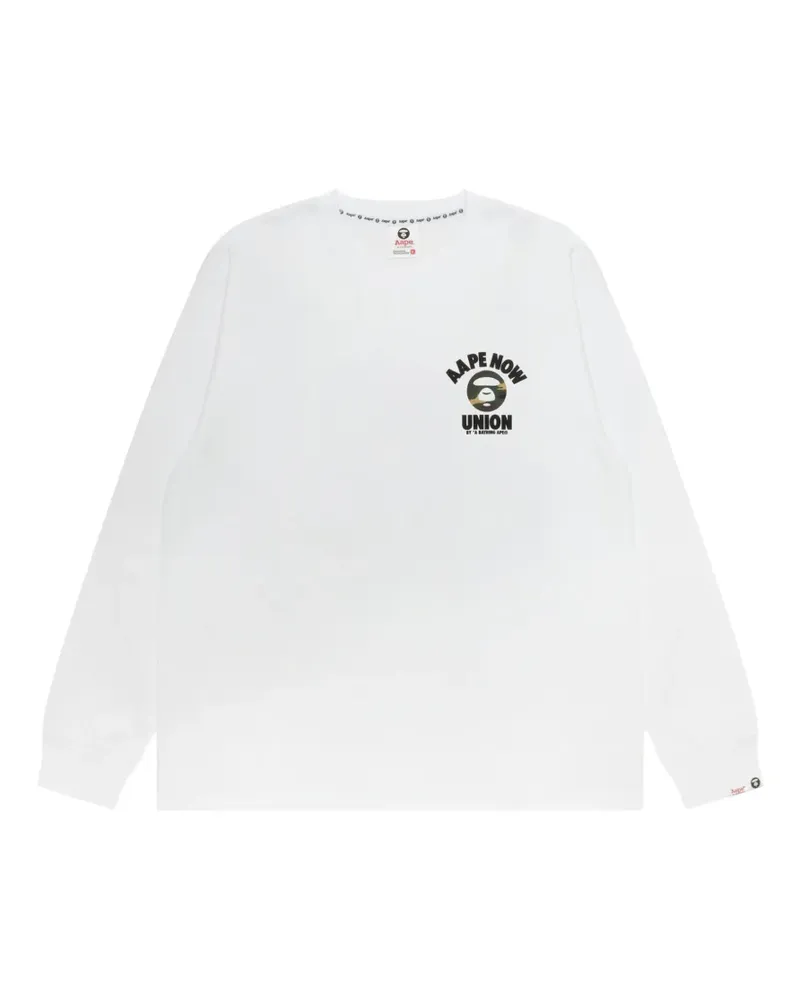 BAPE T-Shirt mit Camouflage-Print - Weiß Weiß