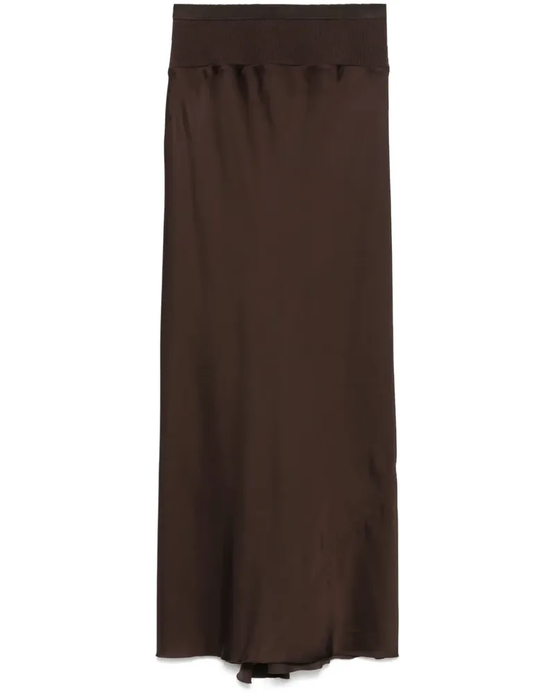 Rick Owens Calf Bias Midirock - Braun Braun