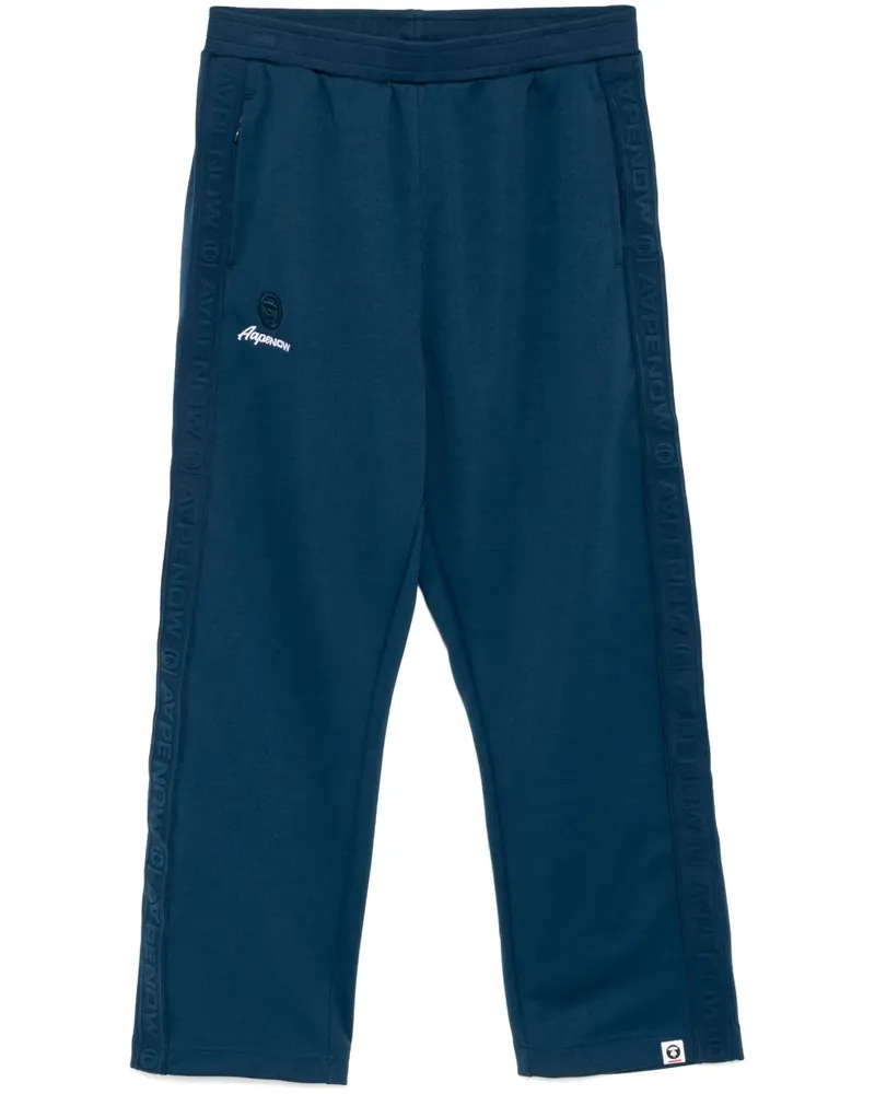 BAPE Jogginghose mit Moonface-Logo - Blau Blau