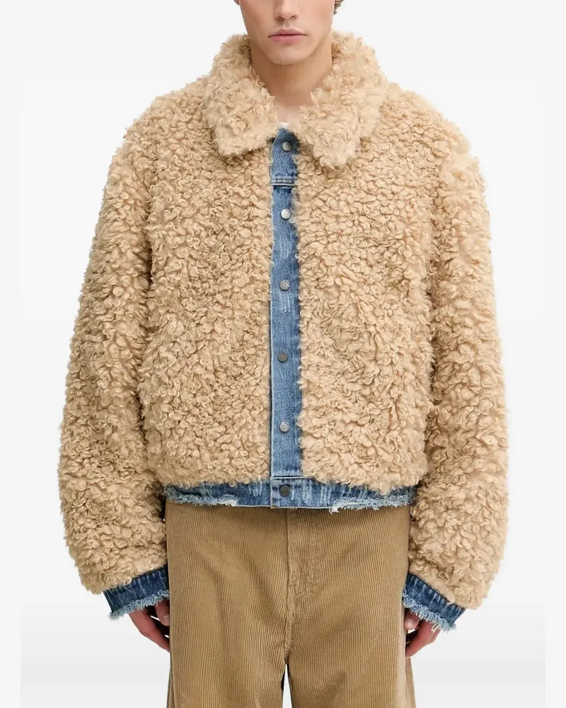 Daily Paper reversible faux-fur jacket - Blau Blau