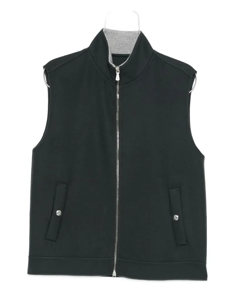 Eleventy zip vest - Grau Grau