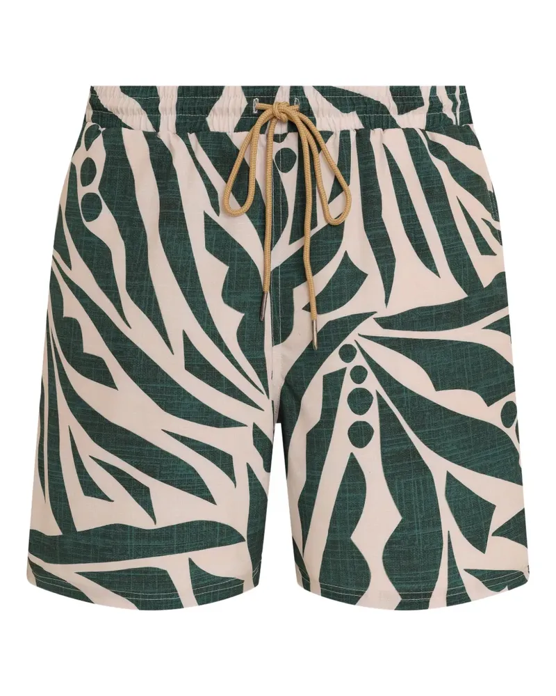 Lygia & Nanny Gil patterned drawstring-detailed swim shorts - Grün Grün
