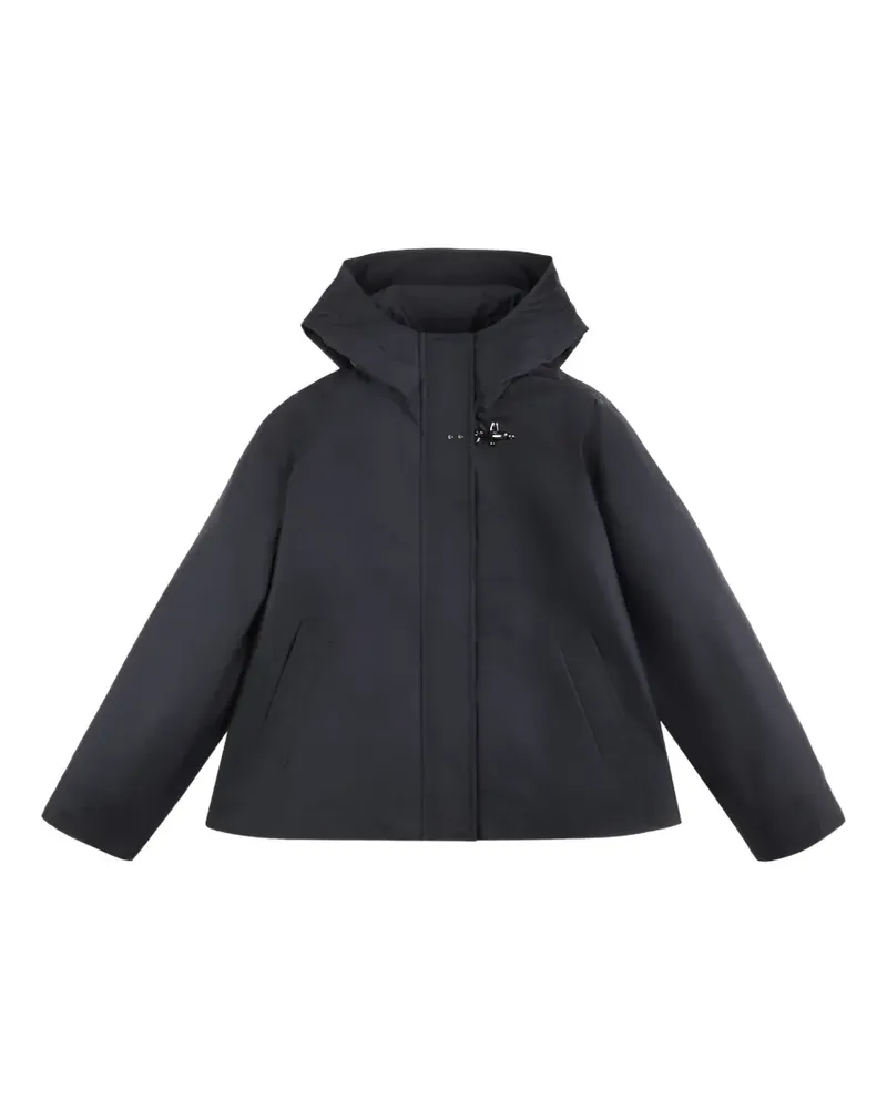 Fay poplin hooded parka coat - Blau Blau