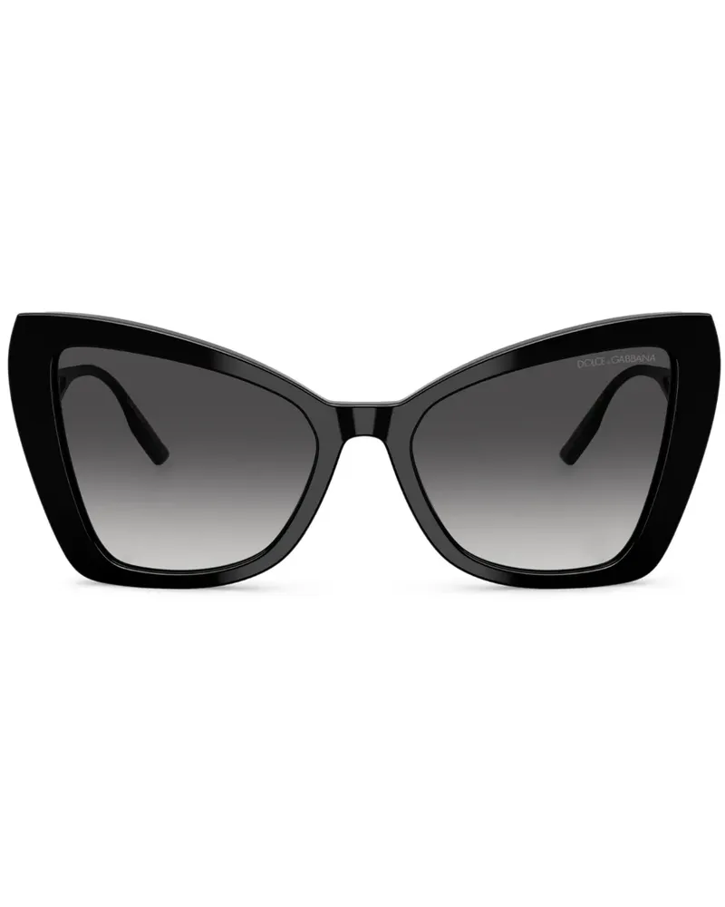 Dolce & Gabbana Sonnenbrille mit Butterfly-Gestell - Schwarz Schwarz