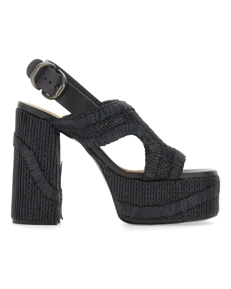 Castañer embroidered platform sandals - Schwarz Schwarz