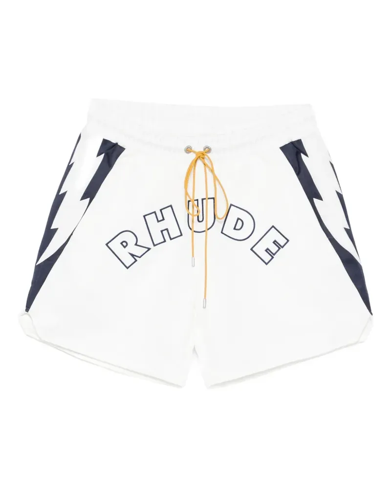 RHUDE Shorts mit Kordelzug - Weiß Weiß