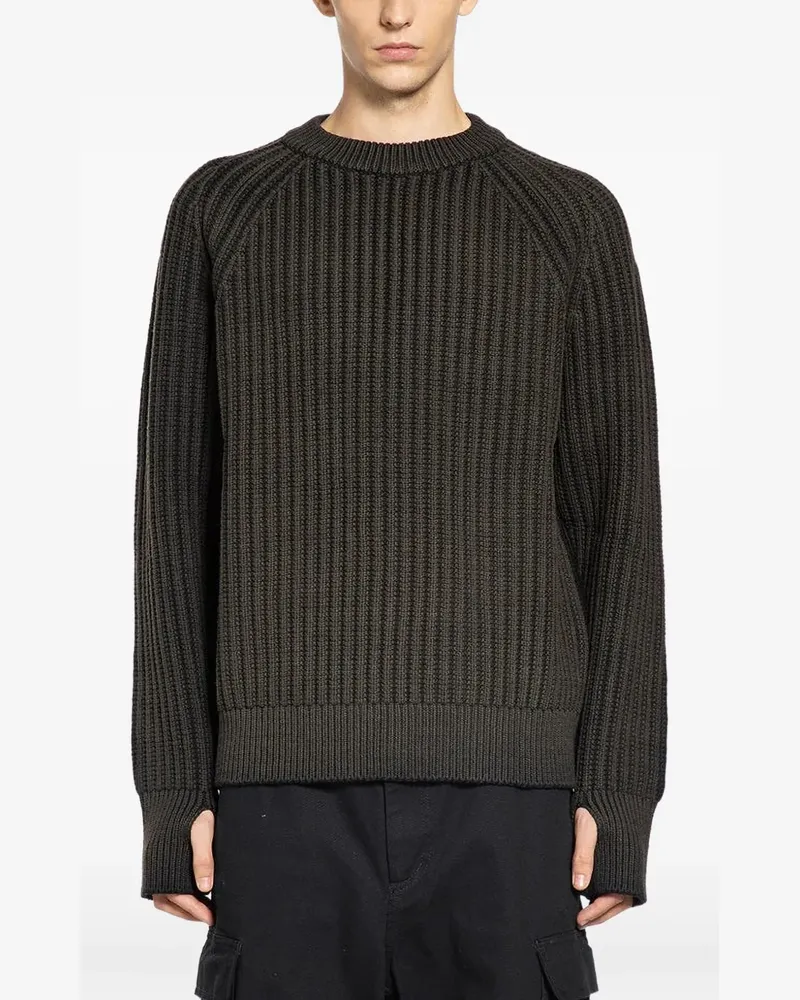 Junya Watanabe ribbed-knit sweater - Grün Grün