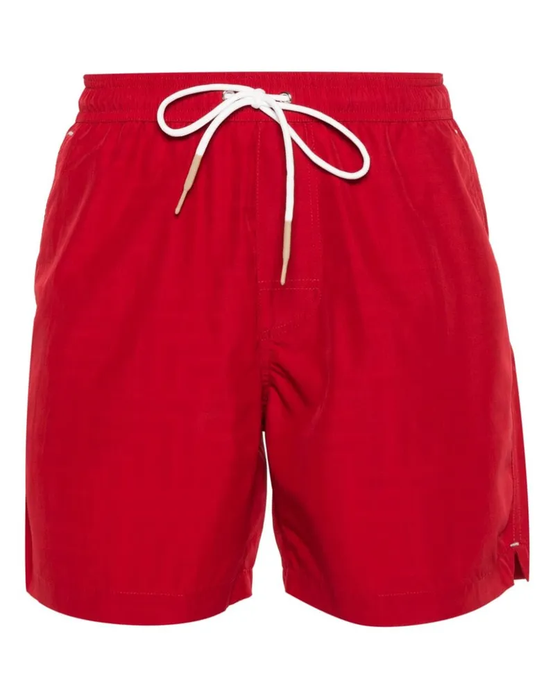 Eleventy Badeshorts mit Kordelzug - Rot Rot
