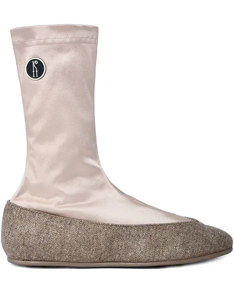 KIKO KOSTADINOV Proxima panelled logo ballet boots - Nude Nude