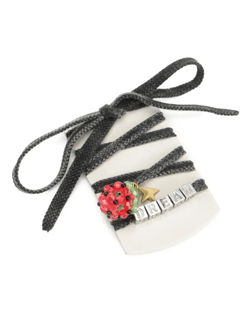 Golden Goose Schnürsenkel mit Sternperlen - Grau Grau