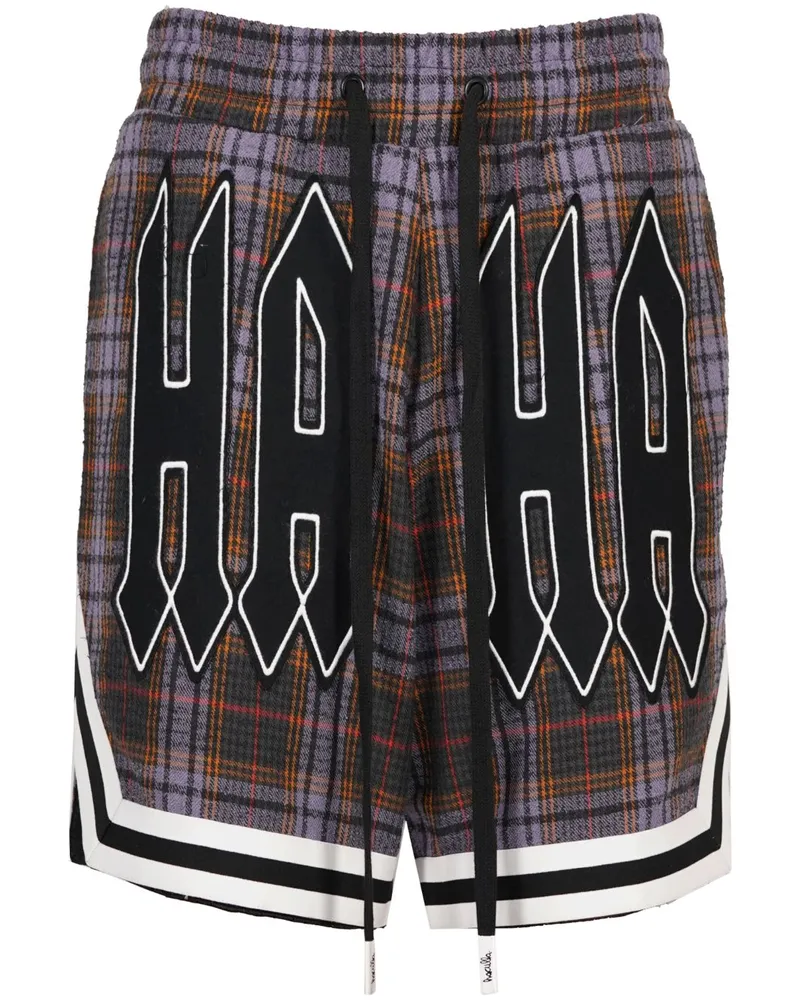 Haculla Karierte Praising Basketballshorts - Schwarz Schwarz