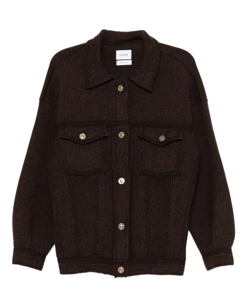 Barrie Cardigan mit Logo-Knöpfen - Braun Braun