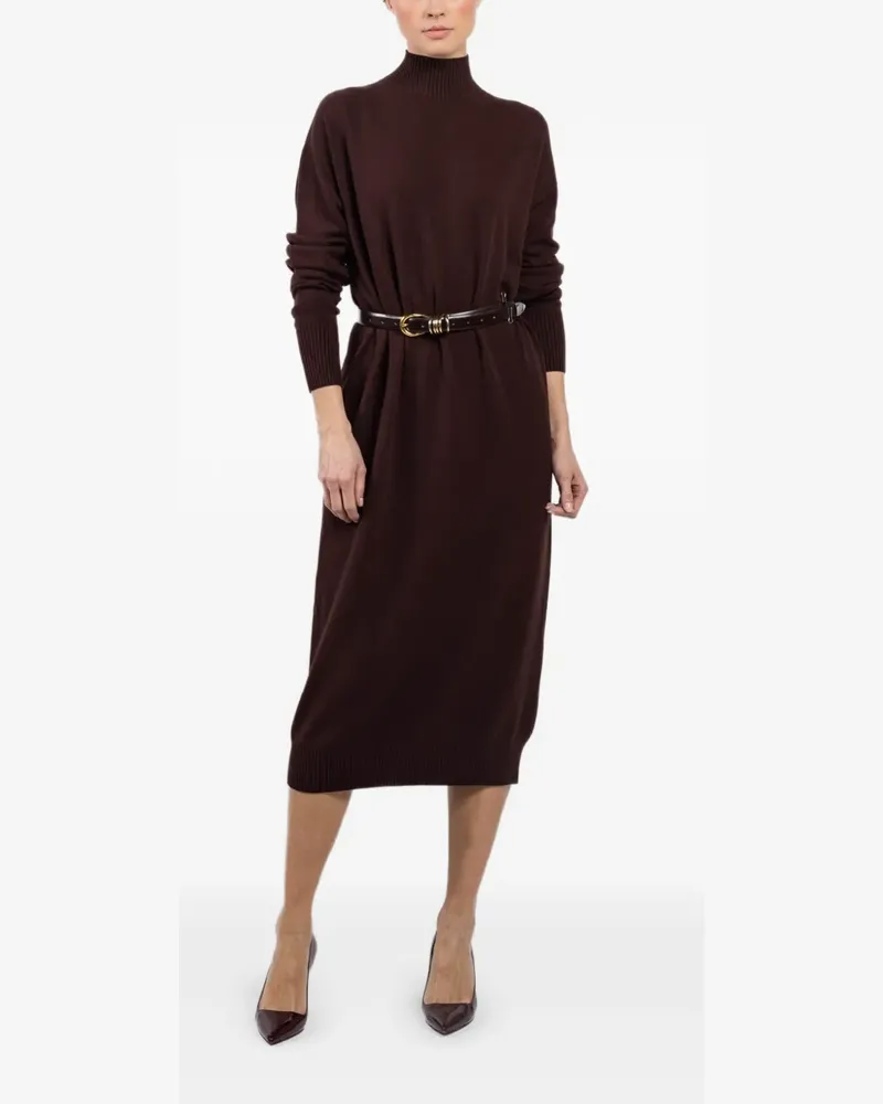 KONTATTO roll-neck midi dress - Rot Rot
