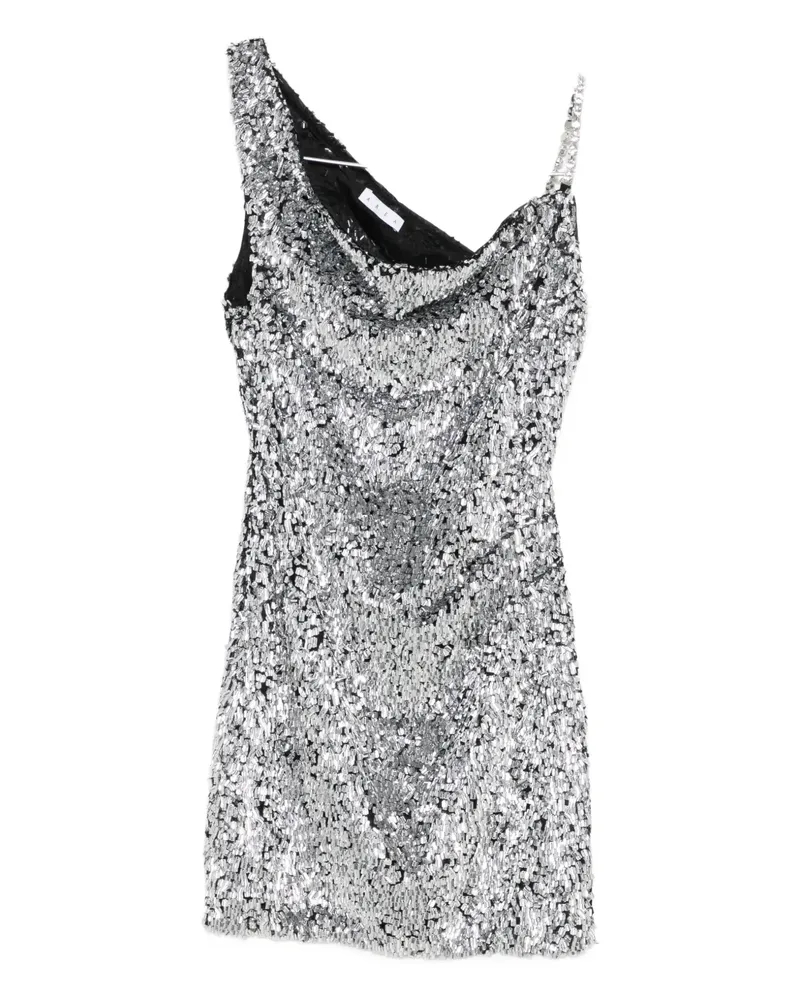 Area sequin-embellished one-shoulder dress - Silber Silber