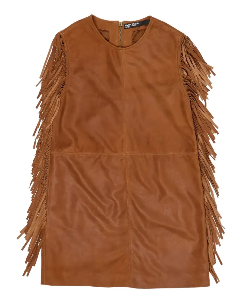 BIMBA Y LOLA Kleid aus Leder - Braun Braun