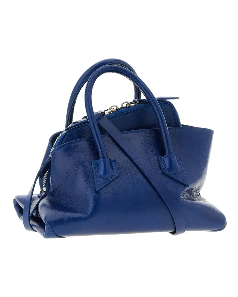ATTICO Mini La Passeggiata Tote Bag mit Logo-Prägung - Blau Blau