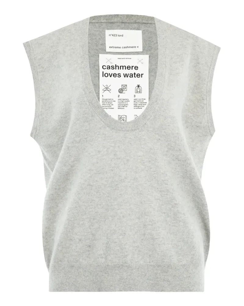 extreme cashmere Lord sleeveless sweater - Grau Grau