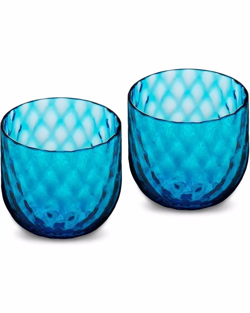 Dolce & Gabbana 2er-Set Murano-Schnapsgläser - Blau Blau