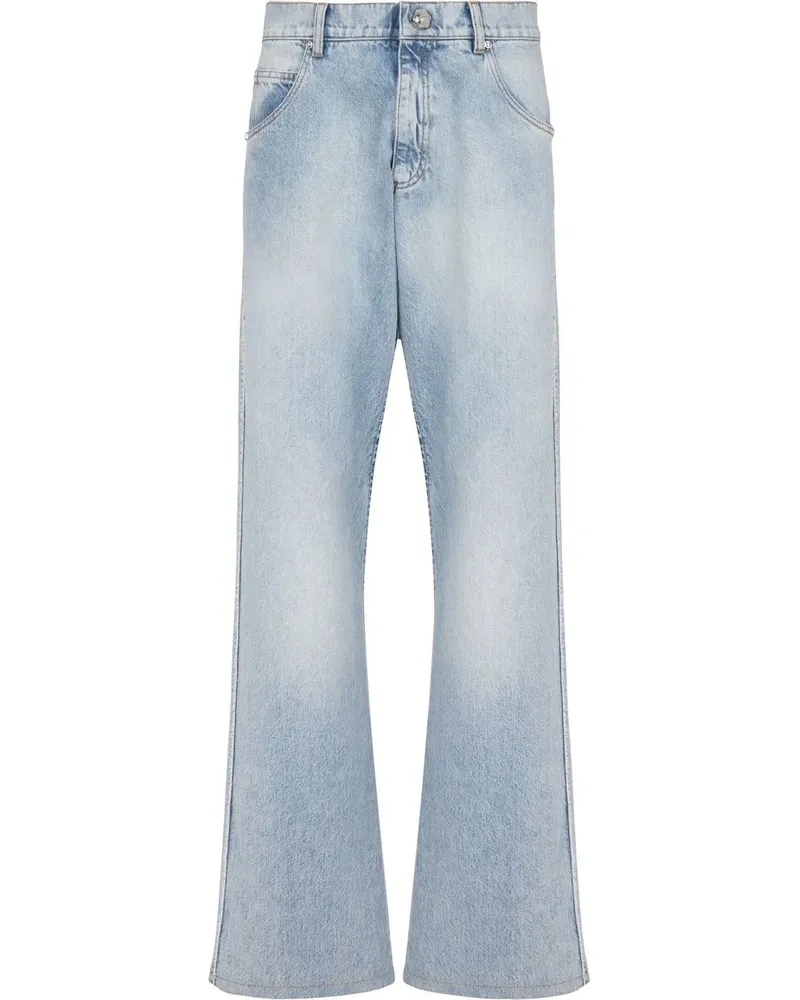 Balmain Lockere Straight-Leg-Jeans - Blau Blau