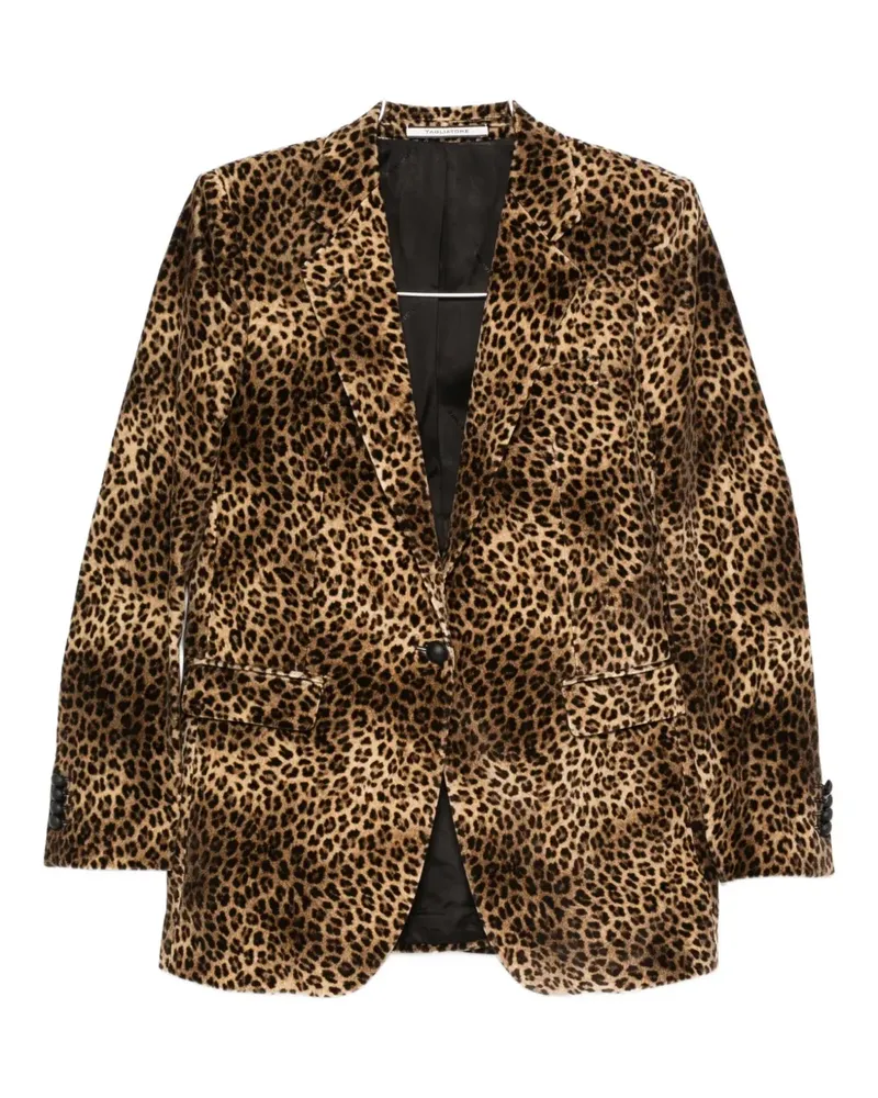 Tagliatore leopard-print blazer - Braun Braun