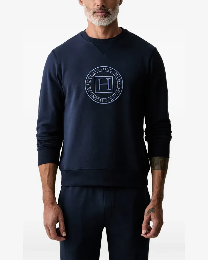 Hackett Sweatshirt mit Logo-Stickerei - Blau Blau