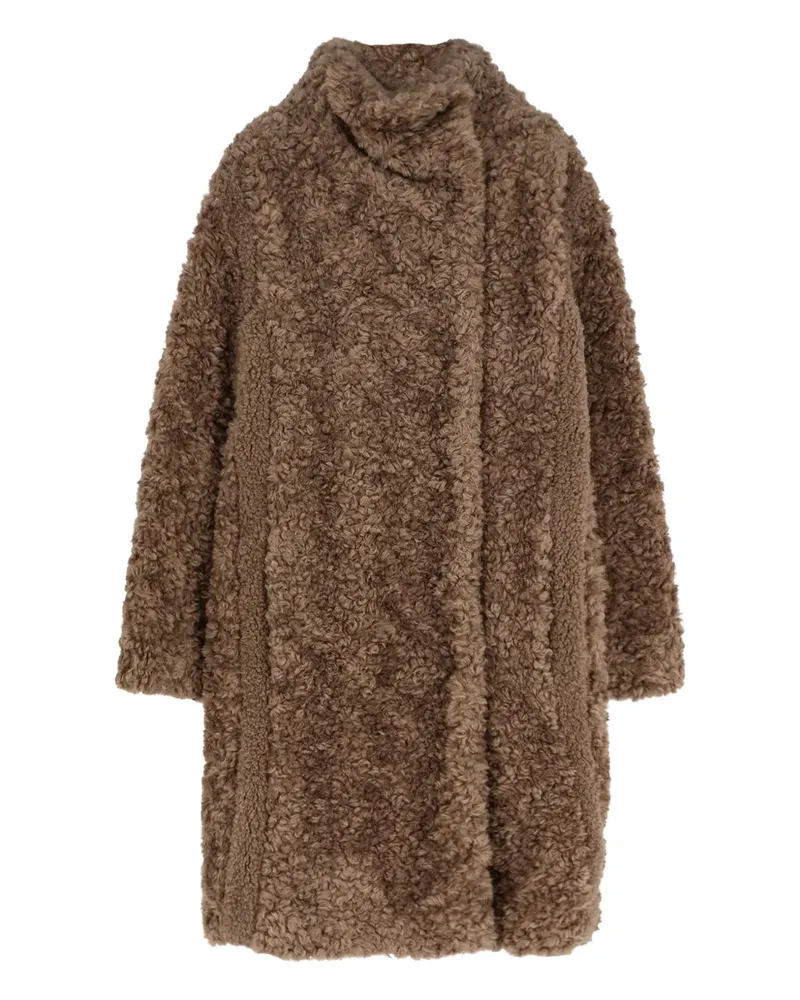 HUGO BOSS faux-fur coat - Braun Braun