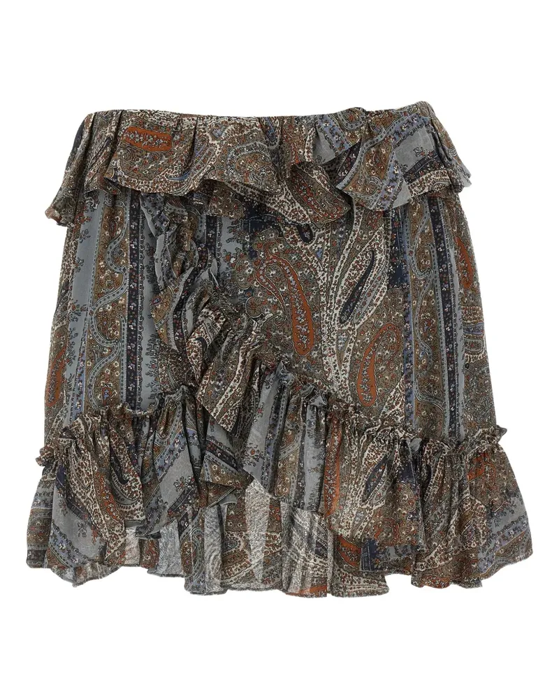 Saint Laurent Minirock mit Paisley-Print - Blau Blau