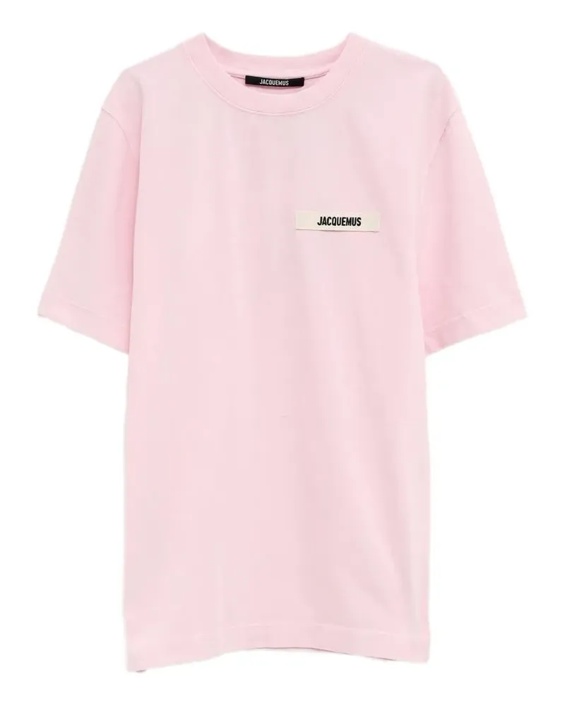 Jacquemus T-Shirt mit Logo-Patch - Rosa Rosa