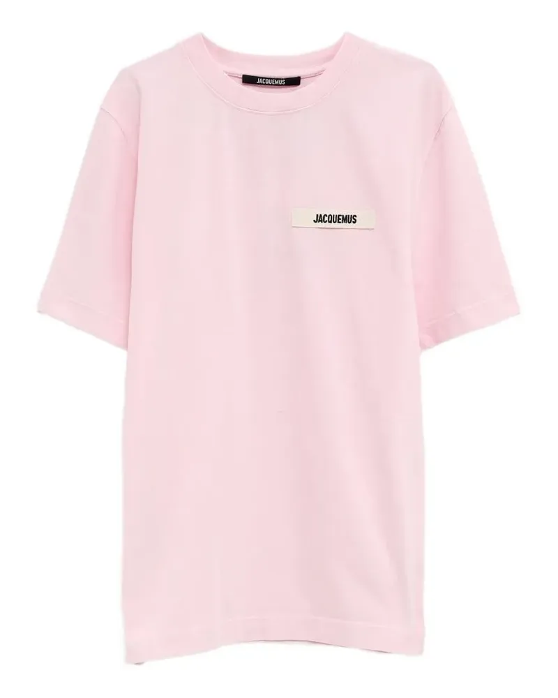 Jacquemus logo-patch T-shirt - Rosa Rosa