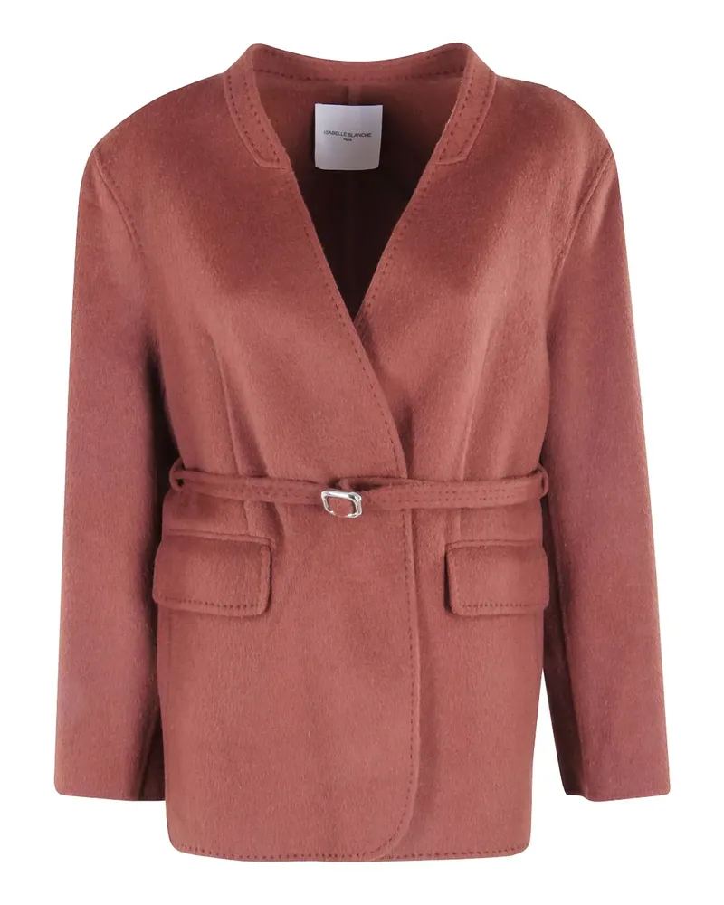 Isabelle Blanche Jacke mit Gürteldetail - Braun Braun