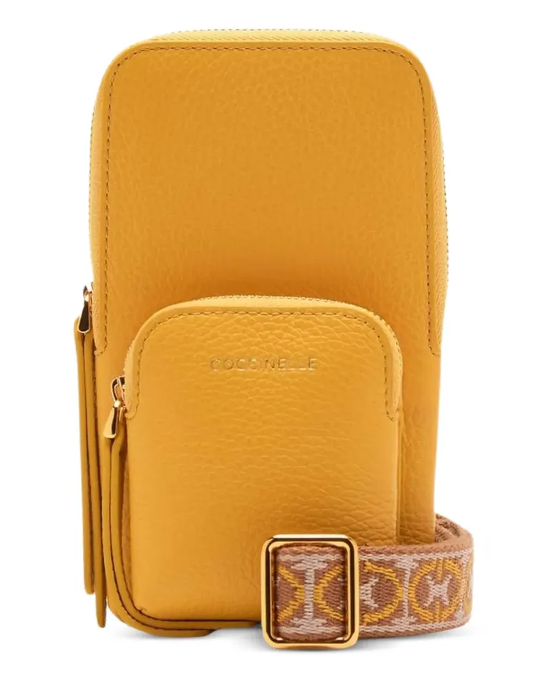 Coccinelle Pixie leather phone case - Gelb Gelb