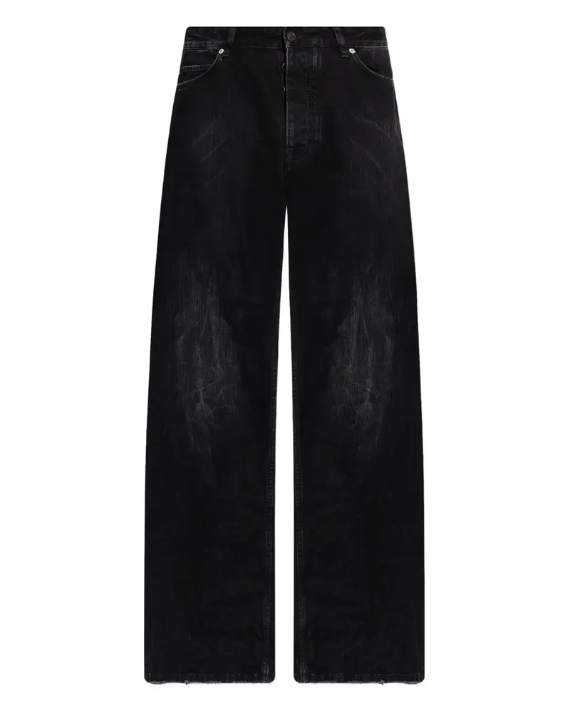 Balenciaga Ausgeblichene Jeans mit Knöpfen - Schwarz Schwarz