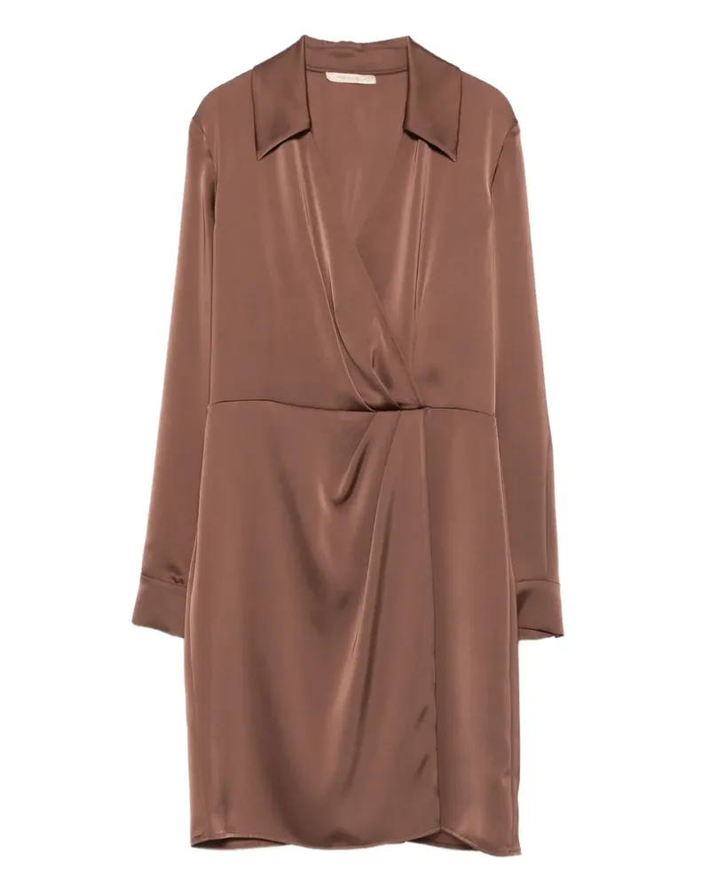 Pennyblack wrap-detail satin mini dress - Braun Braun