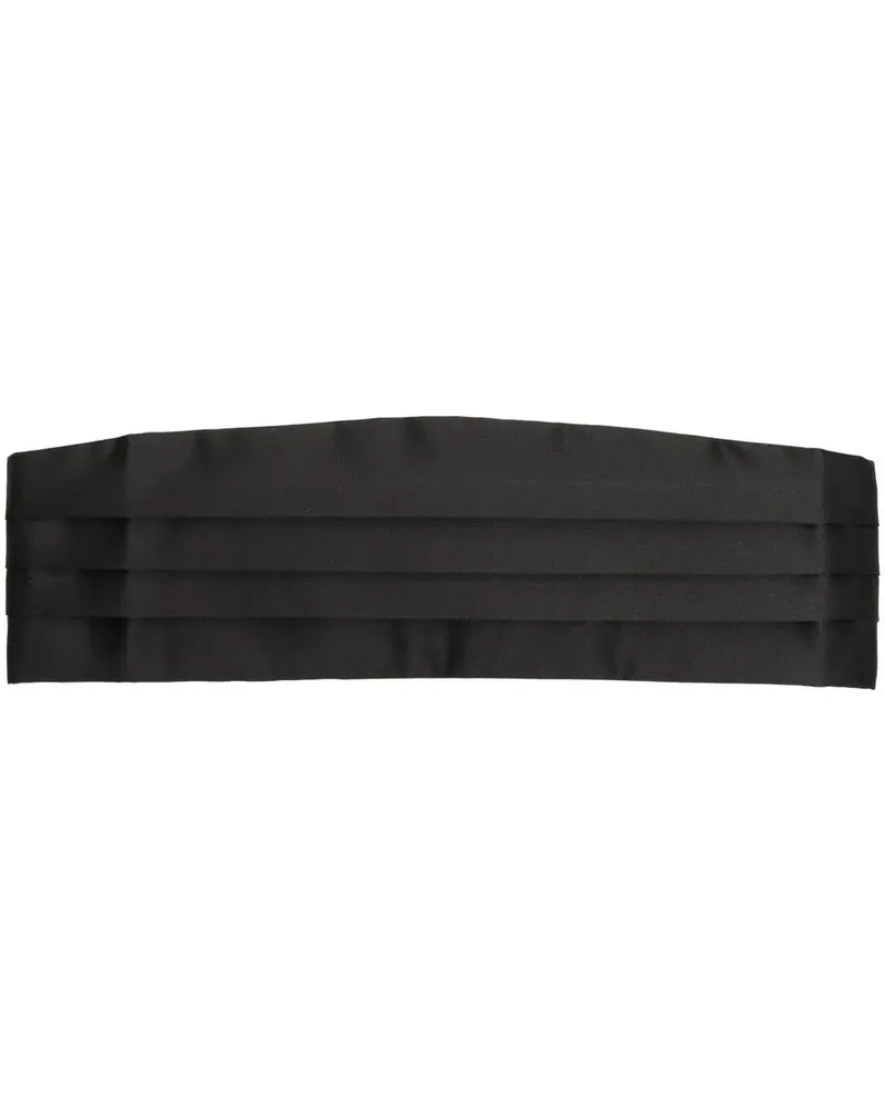 Corneliani Kummerbund aus Satin - Schwarz Schwarz