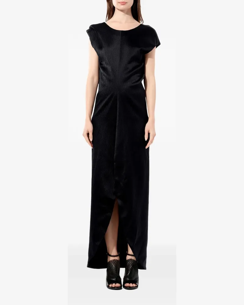 Balenciaga crinkled-effect open-back dress - Schwarz Schwarz