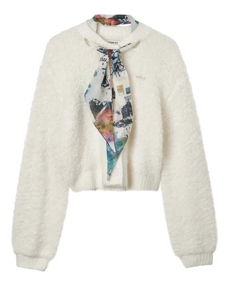 Musium Div. floral-scarf sweater - Nude Nude