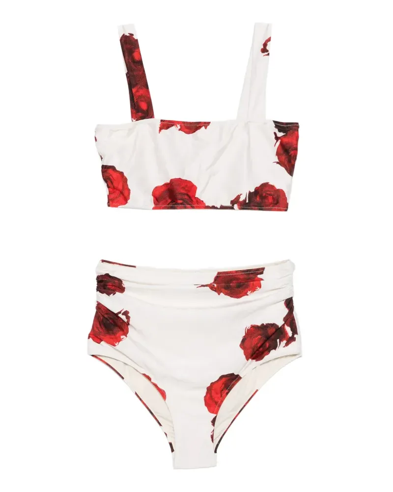 Liviana Conti rose-print bikini - Nude Nude
