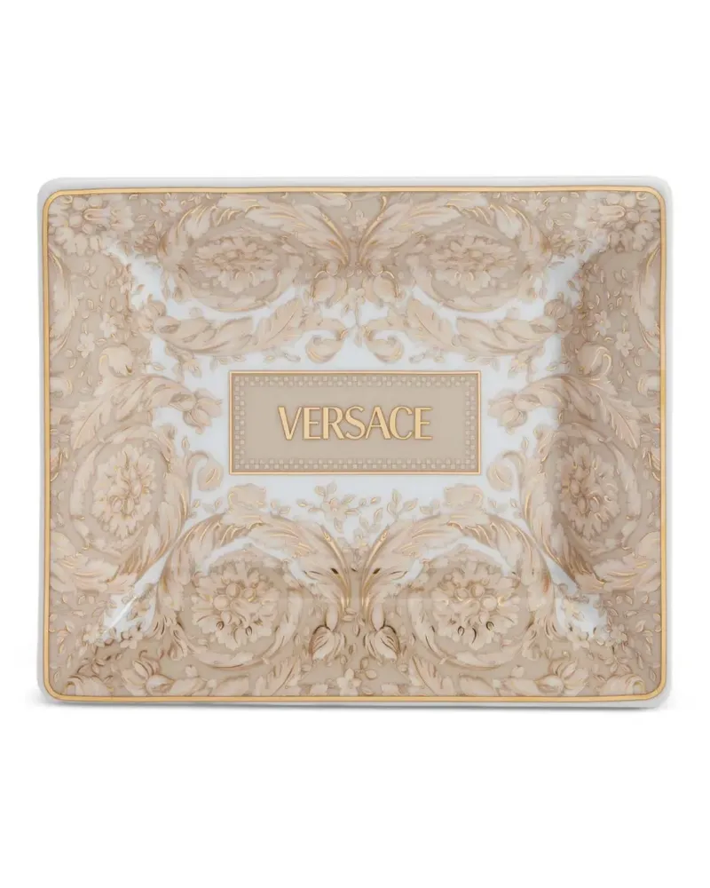 Versace Barocco Servierschale mit Blumen (15cm) - Nude Nude
