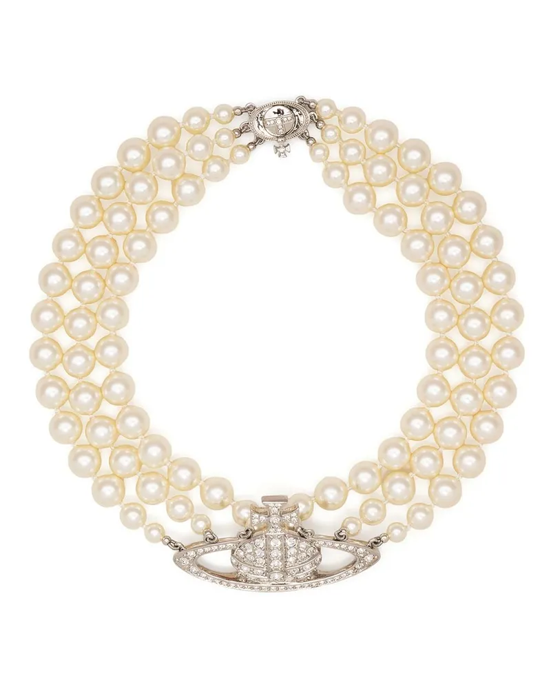 Vivienne Westwood Halskette mit Perlen - Silber Silber