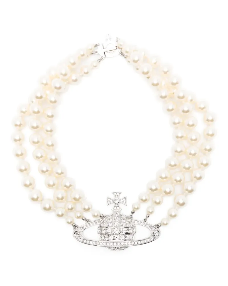 Vivienne Westwood Halskette mit Perlen - Silber Silber