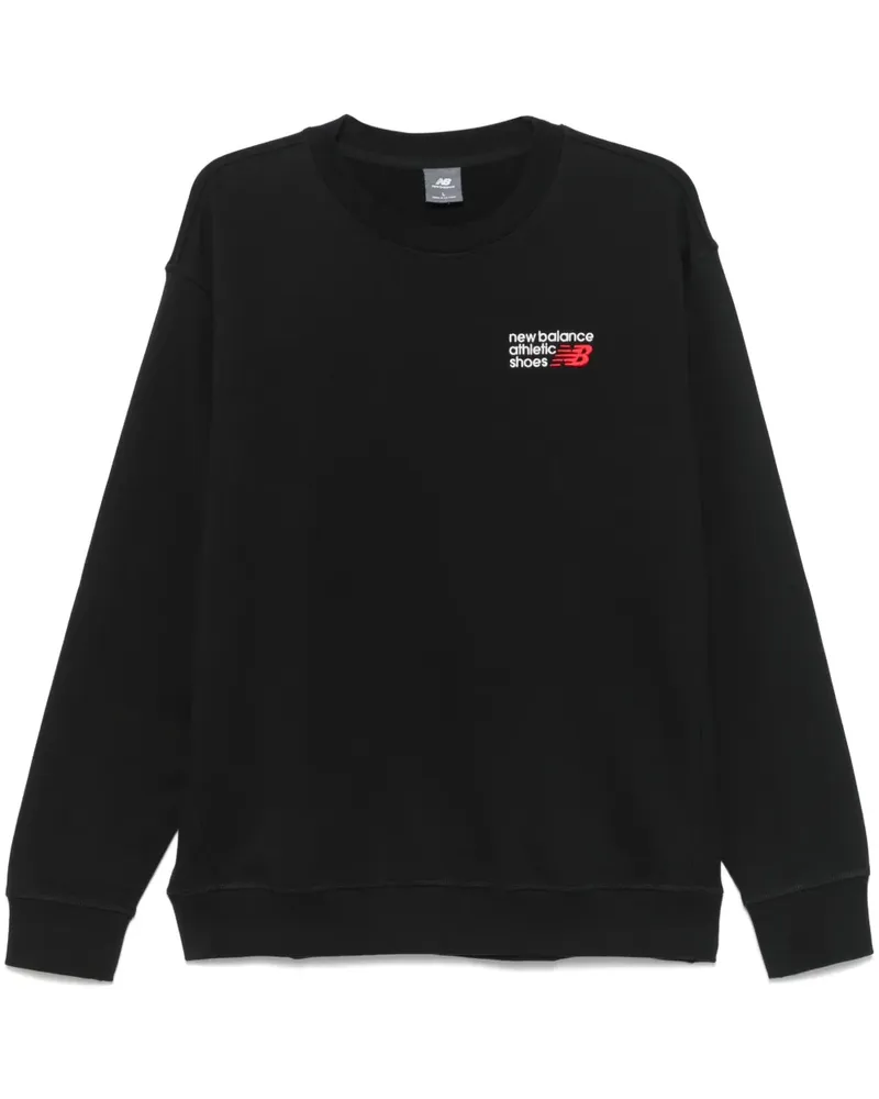 New Balance Athletics Premium Sweatshirt mit Logo - Schwarz Schwarz