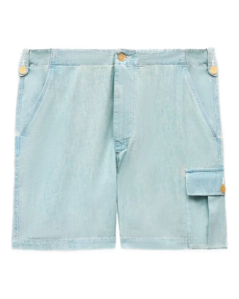 Kenzo Sounds Cargo-Shorts aus Chambray - Blau Blau