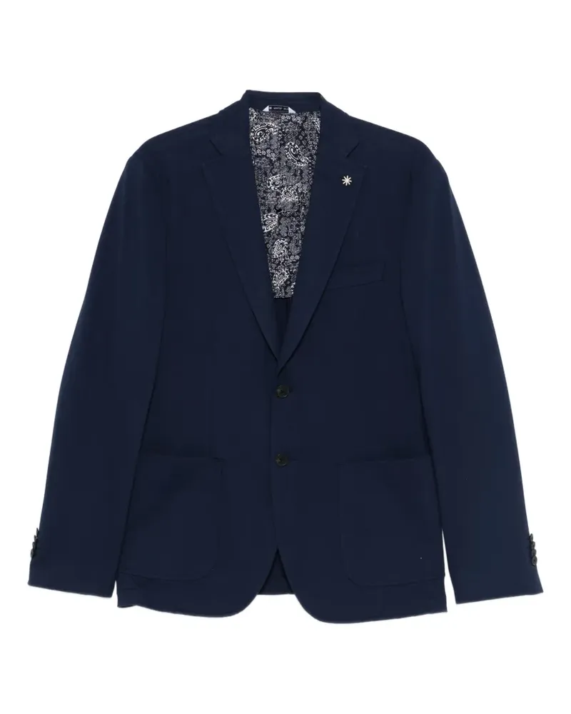 Manuel Ritz Jerseyjacke aus Piqué - Blau Blau