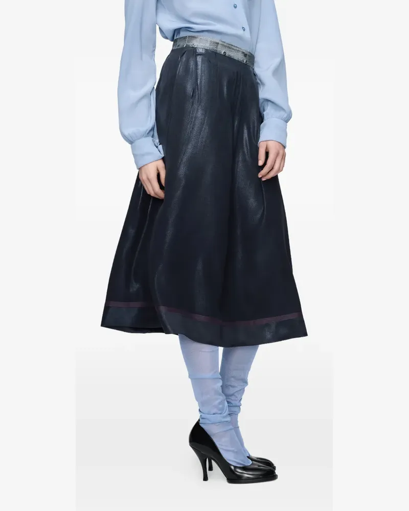 Maison Margiela textured midi skirt - Blau Blau