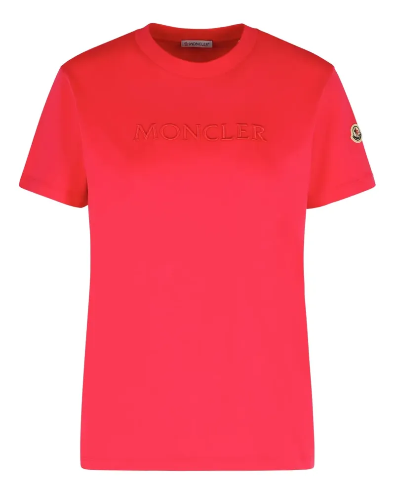 Moncler T-Shirt mit rundem Ausschnitt - Rosa Rosa