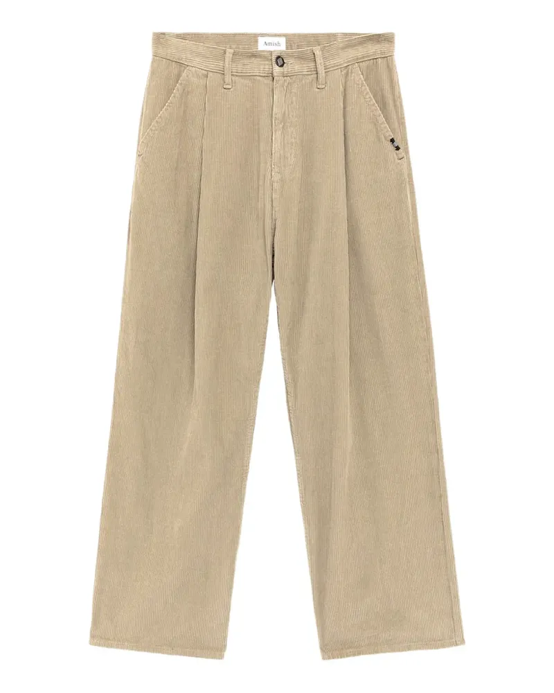Amish pleated corduroy trousers - Nude Nude