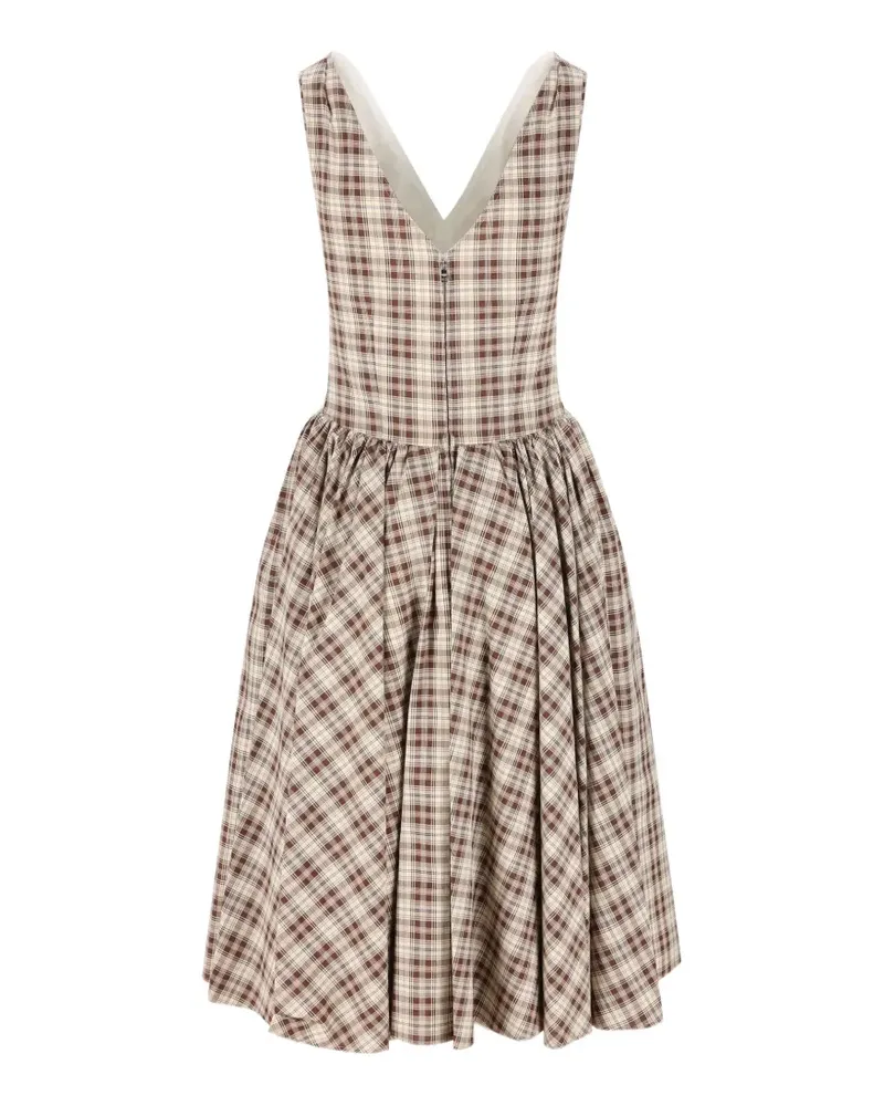 Prada plaid pattern dress - Nude Nude