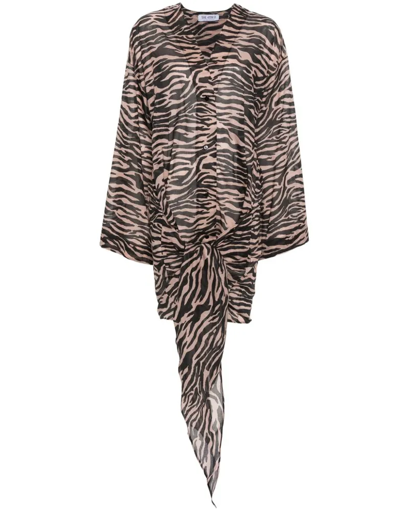 ATTICO Kleid mit Zebra-Print - Nude Nude