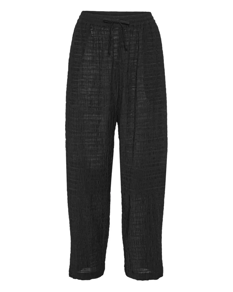 Henrik Vibskov Strukturierte Hose mit Kordelzug - Schwarz Schwarz